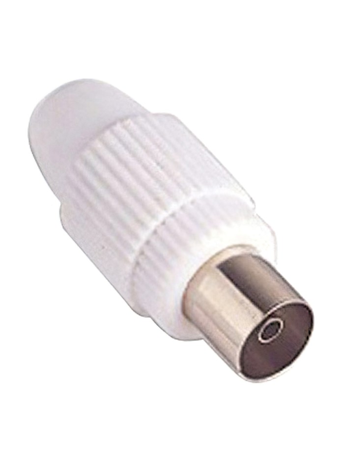 Conector Tv Hembra Recto 9,5 mm.