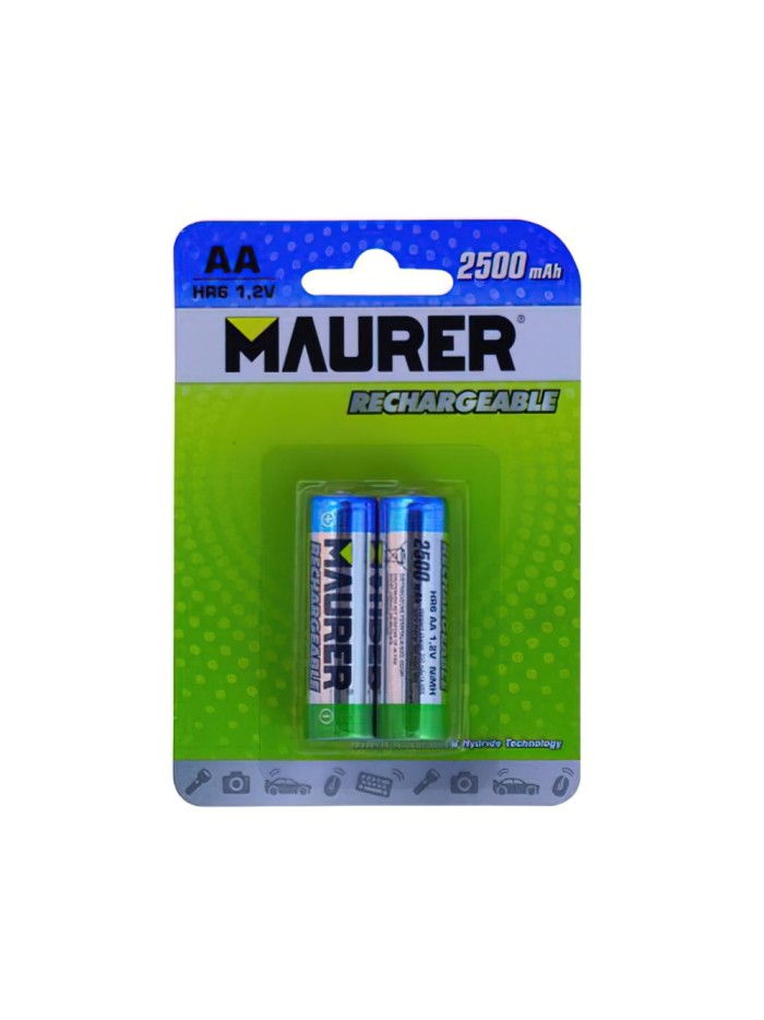 Pila Maurer Recargable HR-6 / AA (Blister 2 Piezas)