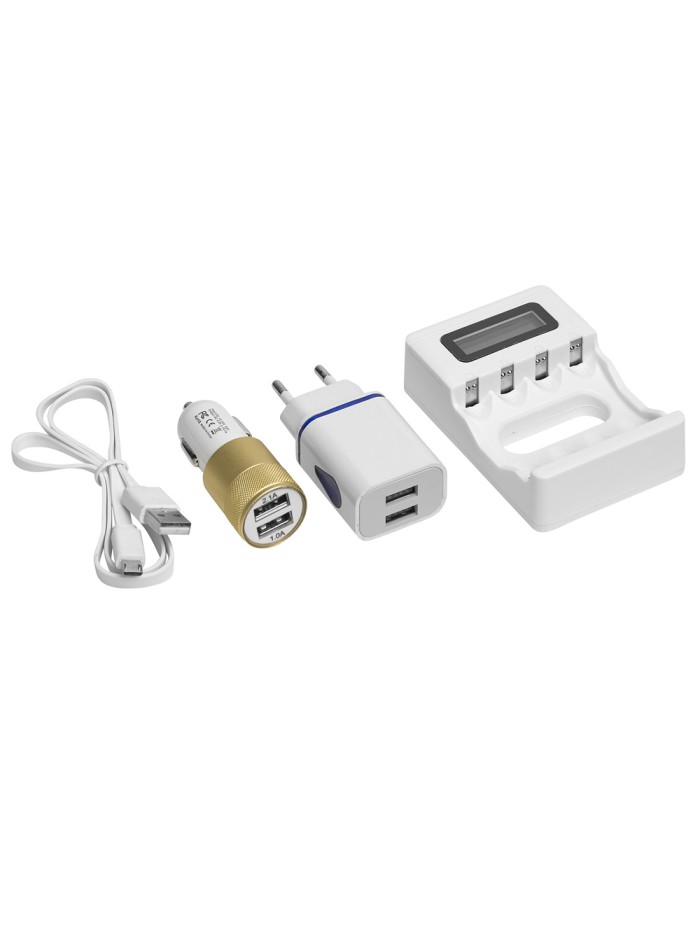 Cargador Pilas Para Casa / Coche LR6 Y LR3 (AA y AAA)