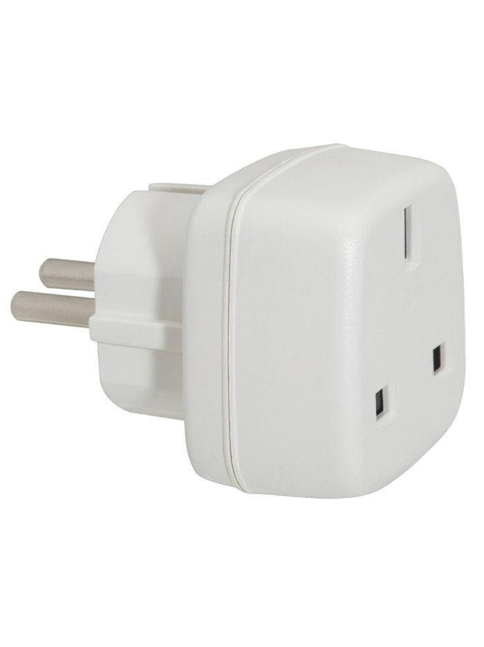 Adaptador Viaje De Toma Inglesa A Schuko