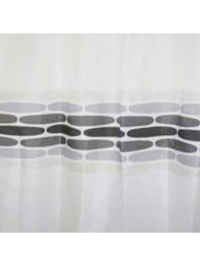 Cortina Ducha Tela Piedras Gris 180x200 cm.