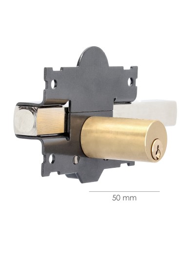 Cerrojo B-1 llave y pulsador pasador de 161mm cilindro redondo de 50mm