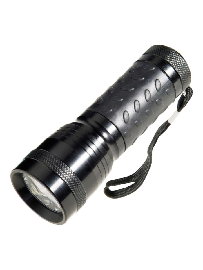 Linterna LED De Mano De Aluminio A Pilas	(3 AAA) 55 Lumenes 14 Leds Mango Engomado