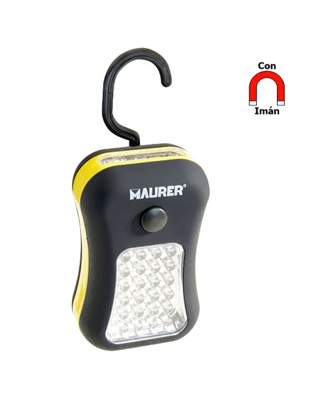 Linterna LED Multifunción A Pilas (3 AAA) 60 Lumenes 24+4 Leds Con Iman y Gancho