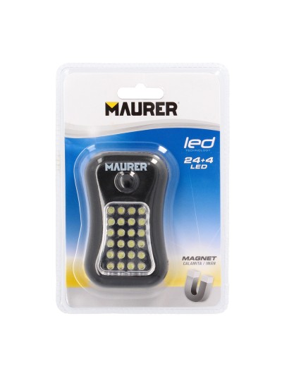 Linterna LED Multifunción A Pilas (3 AAA) 60 Lumenes 24+4 Leds Con Iman y Gancho