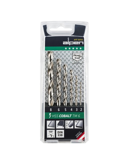 Estuche Brocas Alpen Cobalto  6 Piezas
