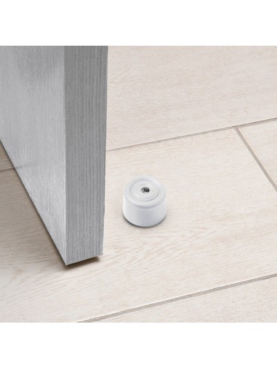 Tope Puerta Con Taco Nylon Blanco Blister 2 Piezas