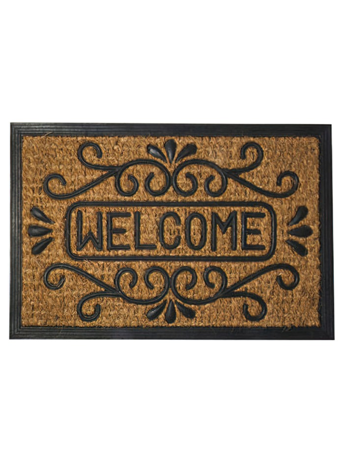 Felpudo Fibra Coco y Goma Welcome 40x60 cm.
