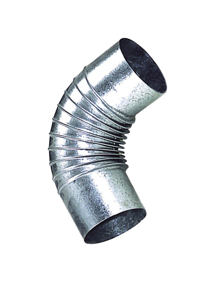 Codo Estufa Galvanizado de 130 mm. 90°. Codo Estufa Galvanizado de 130 mm. 90°.