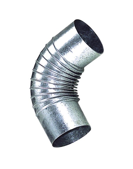 Codo Estufa Galvanizado de 130 mm. 90°.