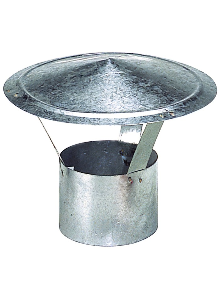 Wolfpack Sombrero Galvanizado para Estufa, Chimenea, Extracción de Humos, Para tubo Ø 110 mm.