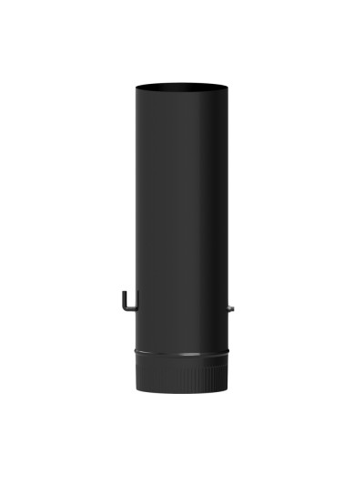 Wolfpack Tubo de Estufa Acero Vitrificado Negro Ø 100 mm. Con llave Estufas de Leña, Chimenea, Alta resistencia, Color Negro