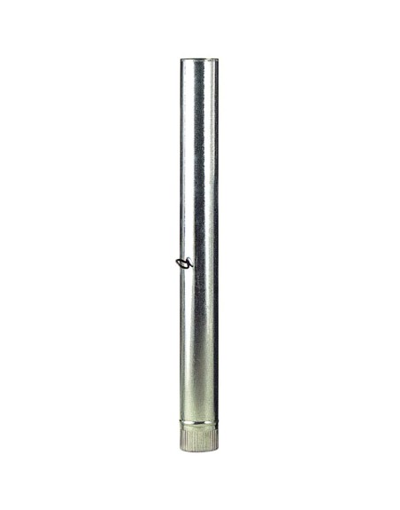 Wolfpack Tubo Estufa Acero Galvanizado Ø 110 mm, Ideal Estufas de Leña, Chimenea, Alta resistencia, Conducto Humos. Con Llave