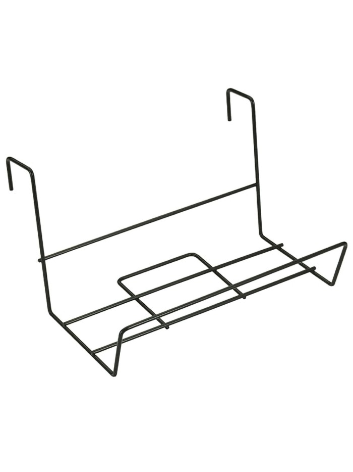 Soporte Para Jardinera Balcon Acero Plastificado Negro 41x18 cm.