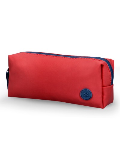 Estuche portatodo antartik 1 compartimento compañero de mochila teens granate 80 x 55 x 210 mm