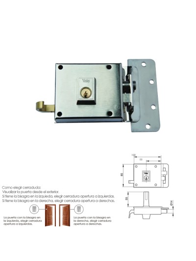 Cerradura Yale    6-10-hn/ Derecha