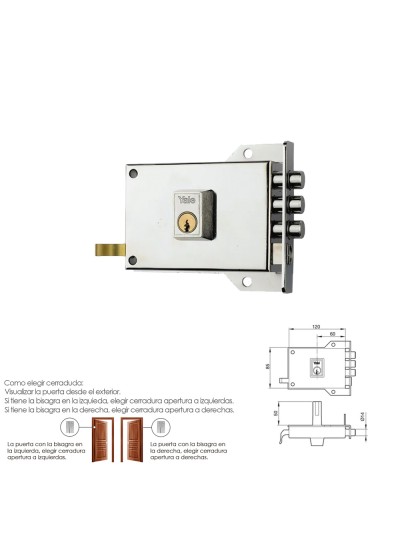 Cerradura Yale    7-hn/ Derecha