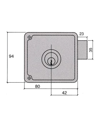 Cerradura Ucem 4124-hb/ 8/ Derecha