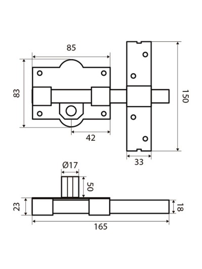 Cerrojo Fac 301-l/ 80-n