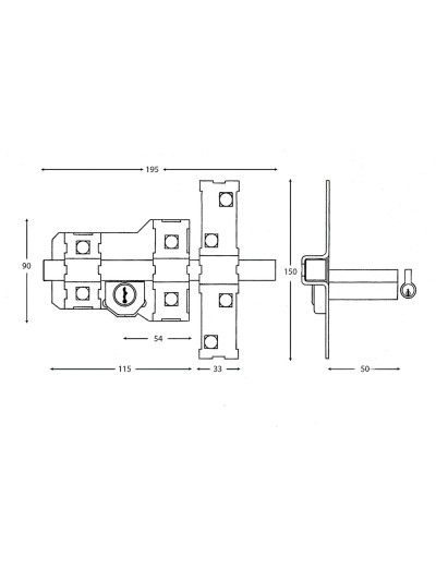 Cerrojo Fac 302-l/115-p/ Izquierda.