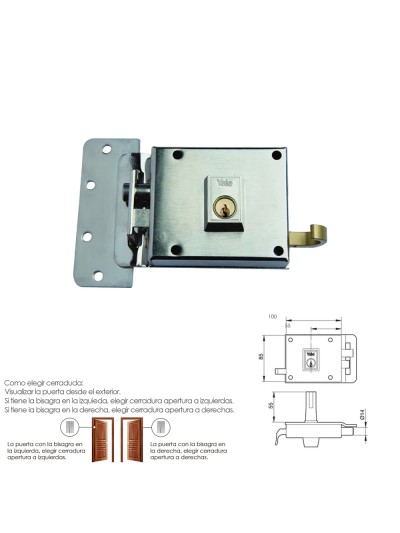 Cerradura Yale    6-10-hn/ Izquierda