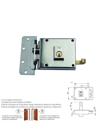 Cerradura Yale    6-12-hn/ Izquierda