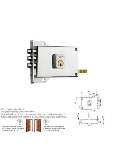 Cerradura Yale    7-HN Izquierda