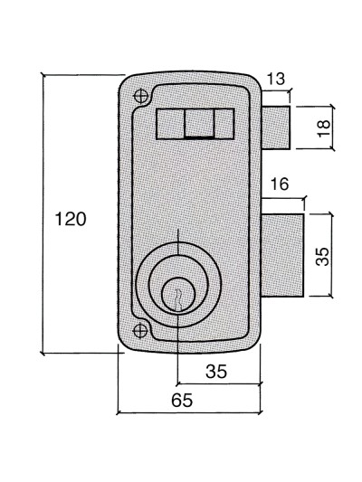 Cerradura Ucem 4056-a-hb/65/ izquierda