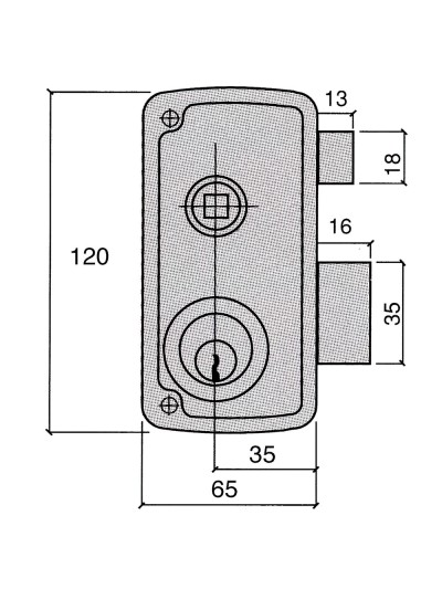 Cerradura Ucem 4056-b-hb/65/ Izquierda