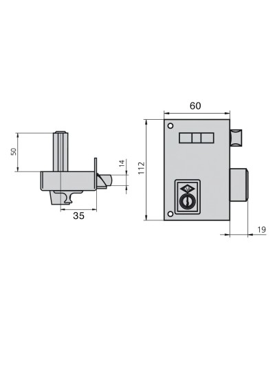 Cerradura Cvl   56a/60/he Derecha