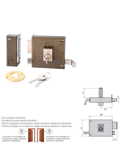 Cerradura Cvl 125a/  8/he Izquierda