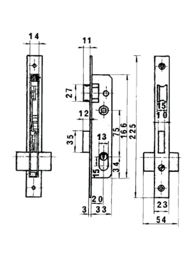 Cerradura Lince 5560n        Hn/20 mm.
