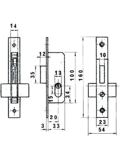 Cerradura Lince 5562n        Hn/20 mm.