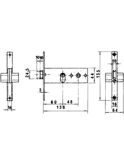 Cerradura Lince 5577         Ln/60 mm.