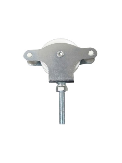 Polea Tendedero Wolfpack Zincado 40 mm. Roldana Plástico con Tornillo