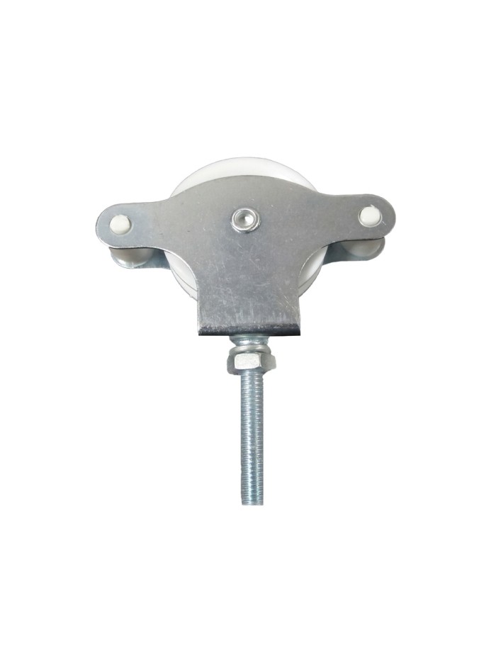 Polea Tendedero Wolfpack Zincado 40 mm. Roldana Plástico con Tornillo
