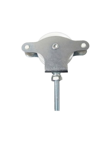 Polea Tendedero Wolfpack Zincado 40 mm. Roldana Plástico con Tornillo