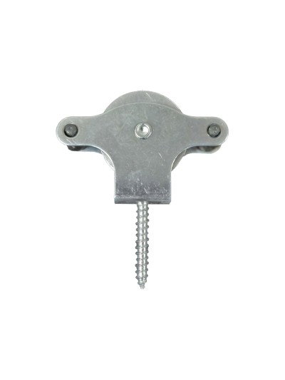 Polea Tendedero Wolfpack Zincado 40 mm. Roldana Metal con Tirafondo
