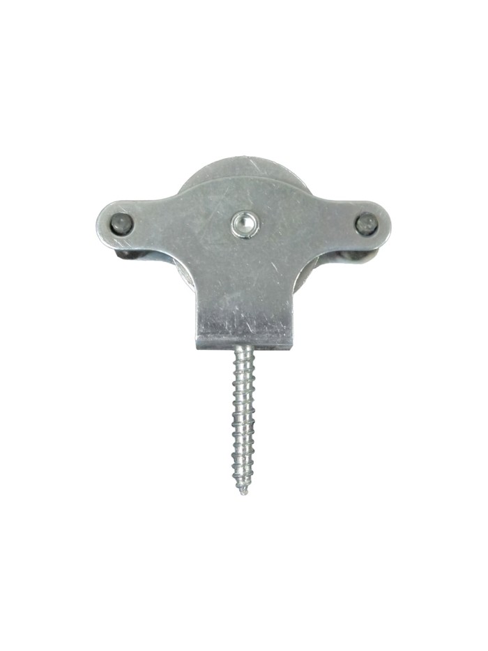 Polea Tendedero Wolfpack Zincado 40 mm. Roldana Metal con Tirafondo