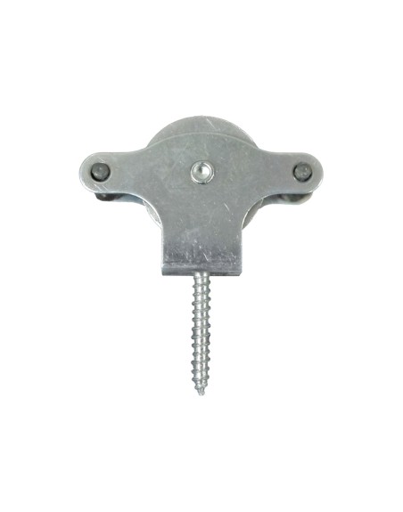 Polea Tendedero Wolfpack Zincado 40 mm. Roldana Metal con Tirafondo