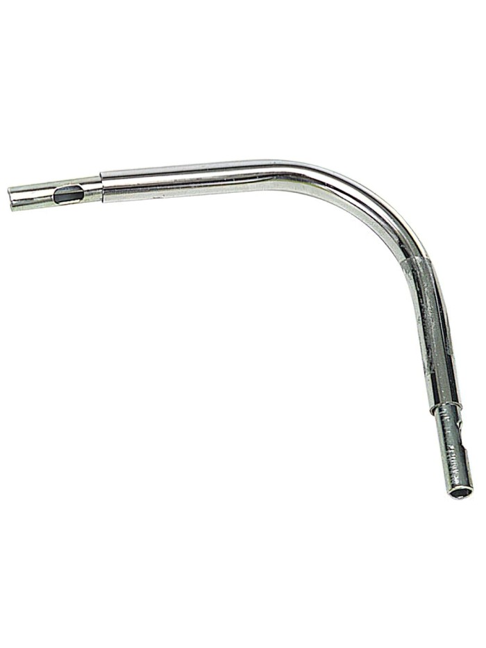 Codo Para Tubo De 12 mm.Ø Cromo 10x10 cm. Con 2 Empalmes