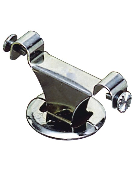 Soporte Barra 12 mm.Ø Cromo Techo Doble
