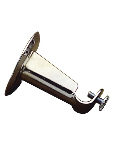 Soporte Barra 12 mm.Ø Cromo Frontal Redondo