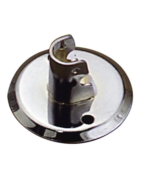 Soporte Barra 12 mm.Ø Cromo Lateral Redondo