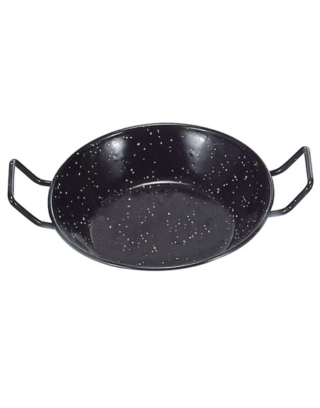 Sartén Doble Honda Con Asas Esmaltada 45 cm.