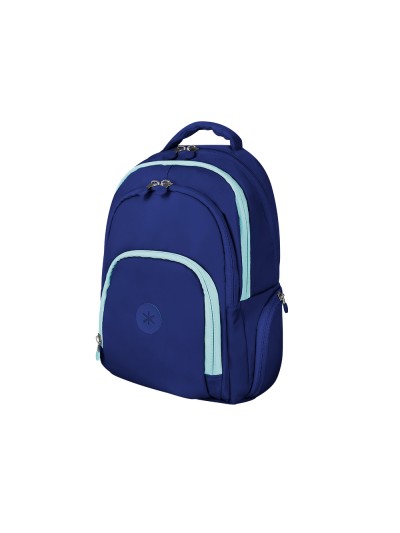 Mochila antartik multibolsillo 19l compartimento para portatil y tablet color azul marino 450 x 160 x 300 mm