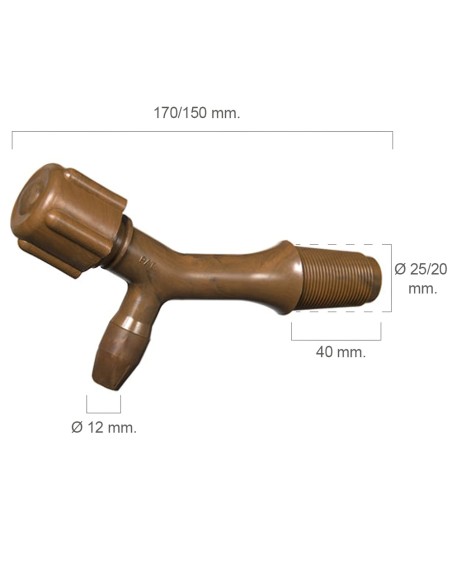 Grifo Barril Plástico Número 2 Para 200 Litros