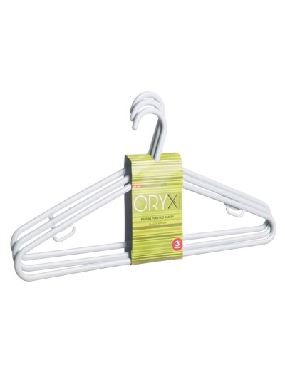 Juego Perchas de Plástico Camisa 410 mm. (Pack 3 Piezas)