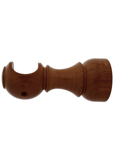 Soporte Madera Liso Abierto 28x128 mm. Nogal