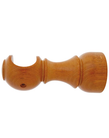 Soporte Madera Liso Abierto 28x128 mm. Teca